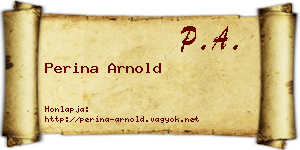 Perina Arnold névjegykártya