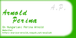 arnold perina business card